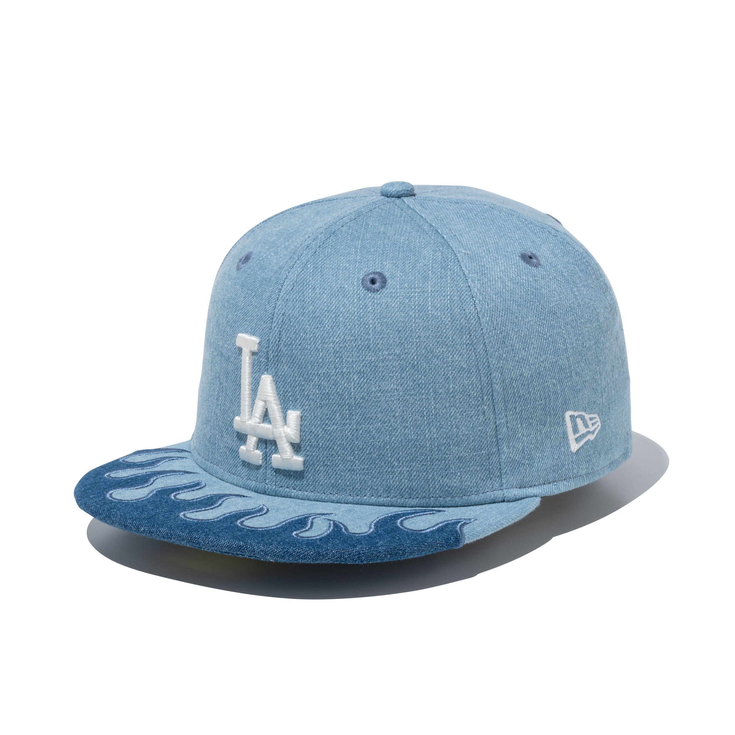 59FIFTY Denim Flame ロサンゼルス・ドジャース ウォッシュドデニム
