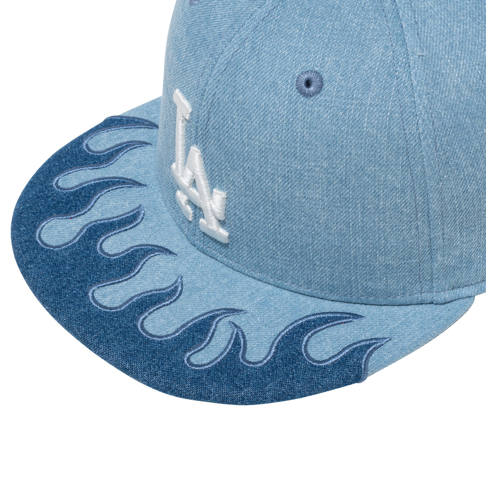 59FIFTY Denim Flame ロサンゼルス・ドジャース ウォッシュドデニム
