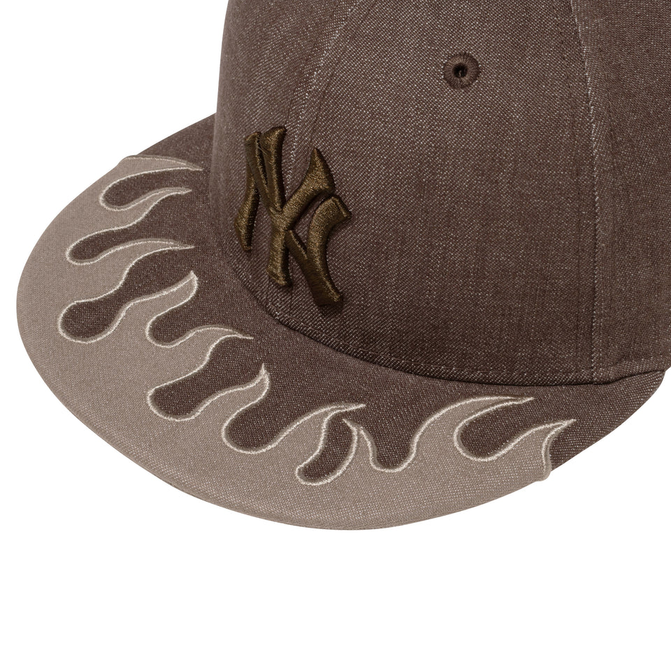 59FIFTY Denim Flame ニューヨーク・ヤンキース ブラウン