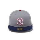 59FIFTY National Flag ニューヨーク・ヤンキース グレー ライトネイビーバイザー
