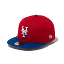 59FIFTY National Flag ニューヨーク・メッツ スカーレット ライトロイヤルバイザー