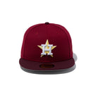 59FIFTY National Flag ヒューストン・アストロズ カーディナル マルーンバイザー