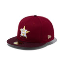 59FIFTY National Flag ヒューストン・アストロズ カーディナル マルーンバイザー