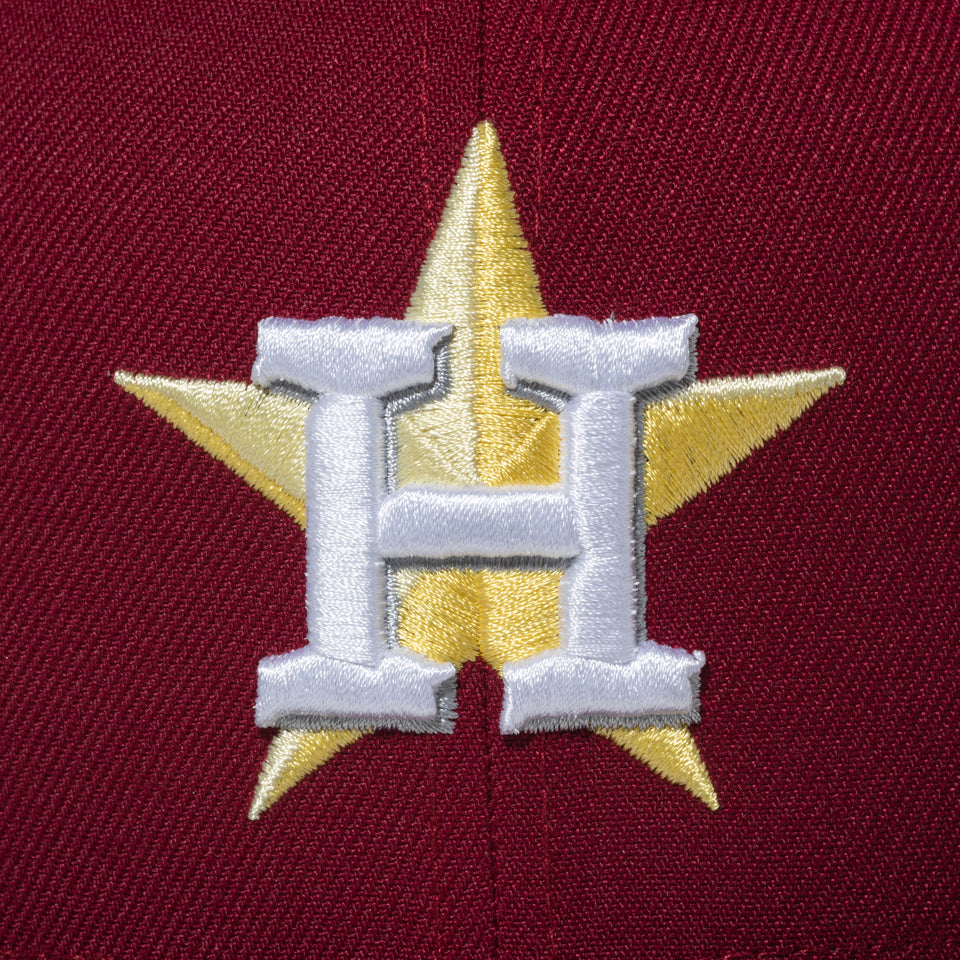 59FIFTY National Flag ヒューストン・アストロズ カーディナル マルーンバイザー