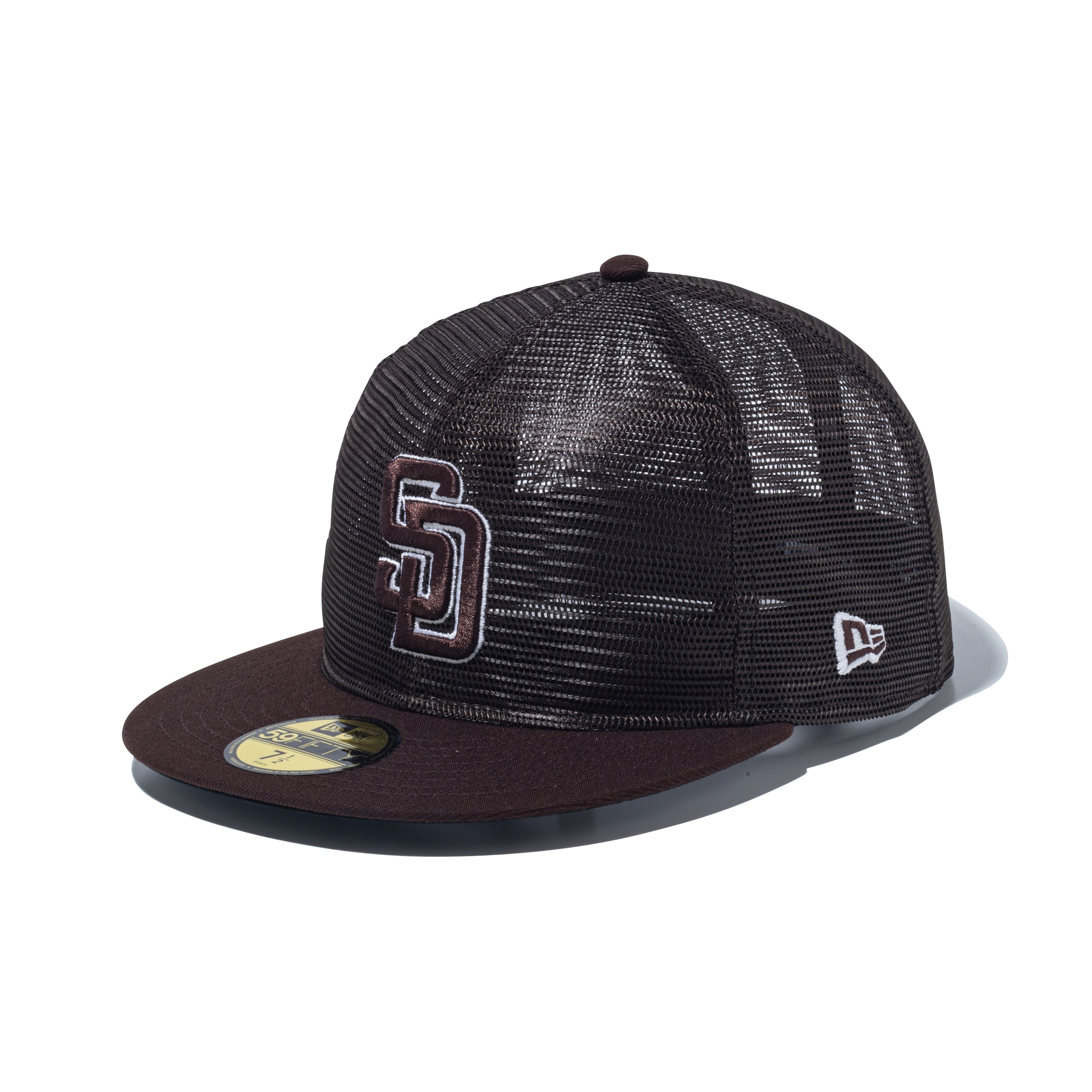 Size 7 1/4 ニューエラ サンディエゴパドレス 59fifty ブラック 59FIFTY All Mesh サンディエゴ・パドレス ブラウン