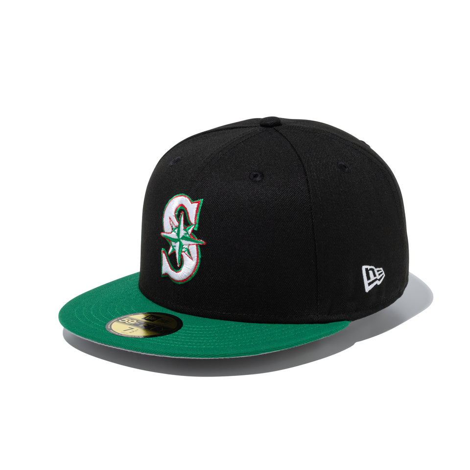 59FIFTY National Flag シアトル・マリナーズ ブラック ケリーグリーン