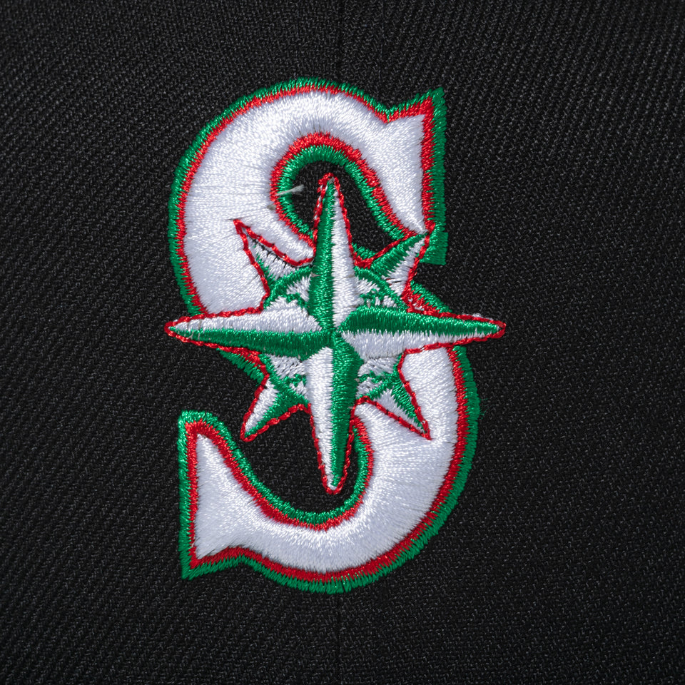 59FIFTY National Flag シアトル・マリナーズ ブラック ケリーグリーンバイザー
