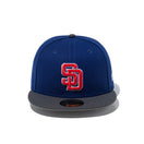 59FIFTY National Flag サンディエゴ・パドレス ダークロイヤル グラファイトバイザー