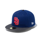 59FIFTY National Flag サンディエゴ・パドレス ダークロイヤル グラファイトバイザー