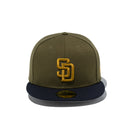 59FIFTY Deep Forest サンディエゴ・パドレス モス ネイビーバイザー