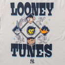 半袖 コットン Tシャツ Looney Tunes x MLB ニューヨーク・ヤンキース クロームホワイト