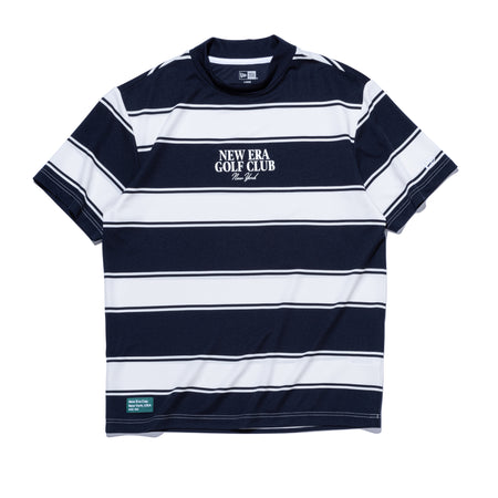 半袖 鹿の子 ミッドネック Tシャツ ボーダー NEW ERA GOLF CLUB