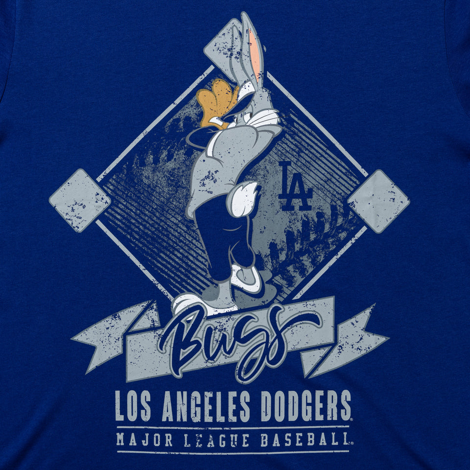 半袖 コットン Tシャツ Looney Tunes x MLB ロサンゼルス・ドジャース バッグス・バニー ダークロイヤル