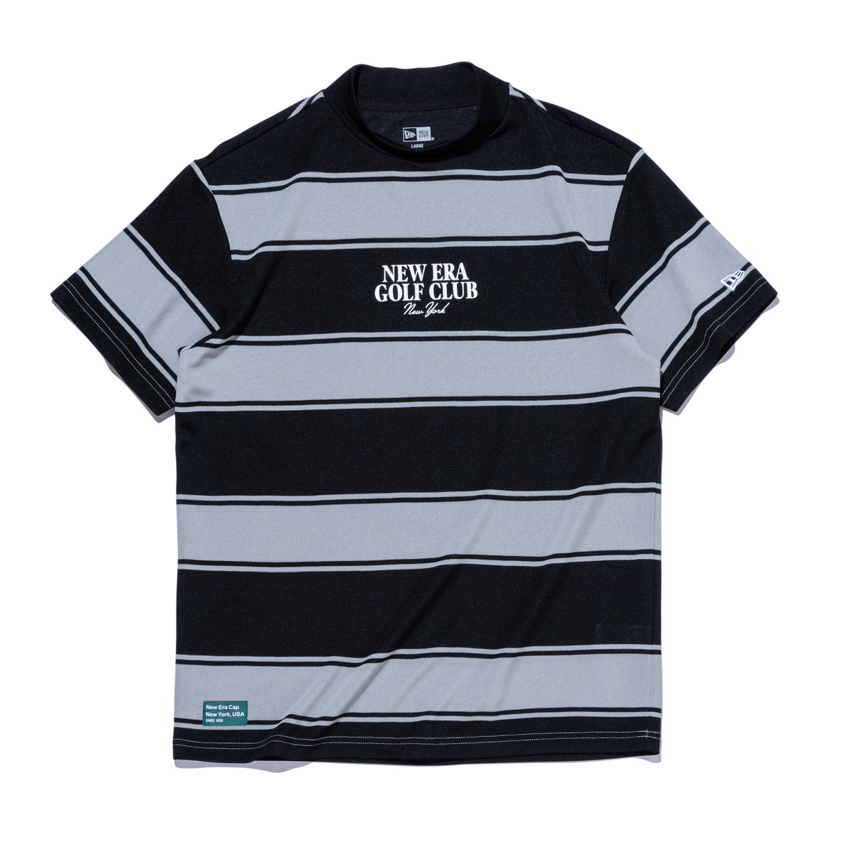 半袖 鹿の子 ミッドネック Tシャツ ボーダー NEW ERA GOLF CLUB