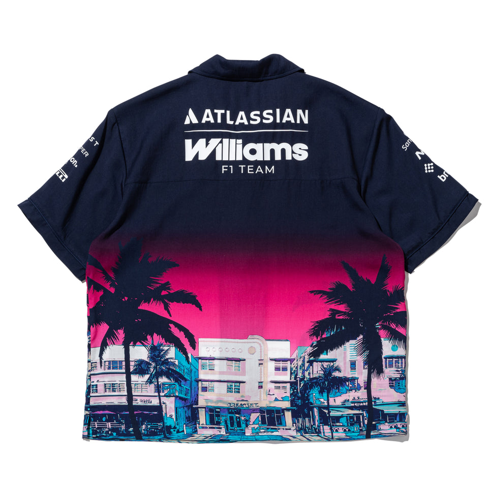 半袖 オープンカラーシャツ Atlassian Williams F1 Team アトラシアン・ウィリアムズF1チーム Miami Race Special