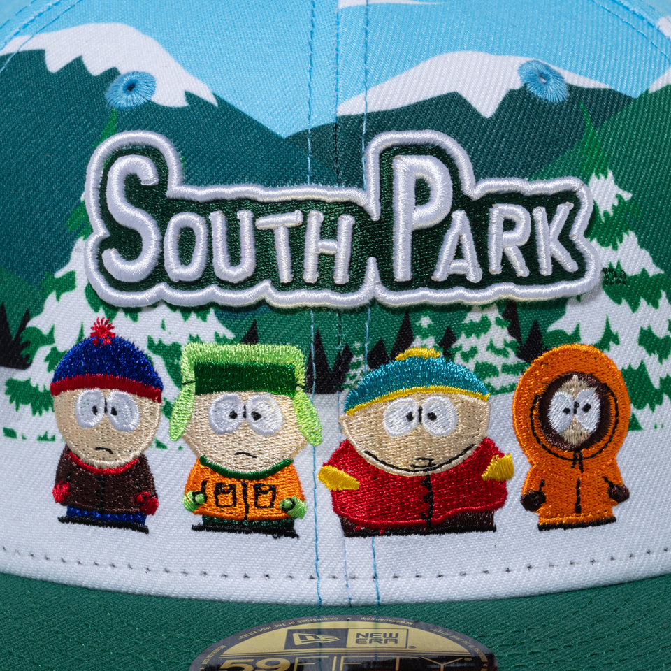 59FIFTY South Park Bus Stop プリント グリーンバイザー