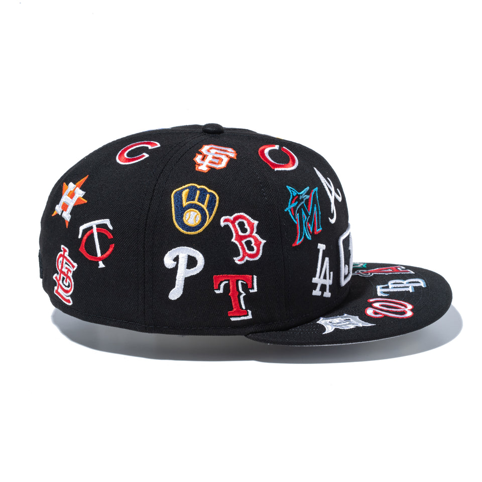 59FIFTY Logo Scramble MLB オールオーバー ブラック