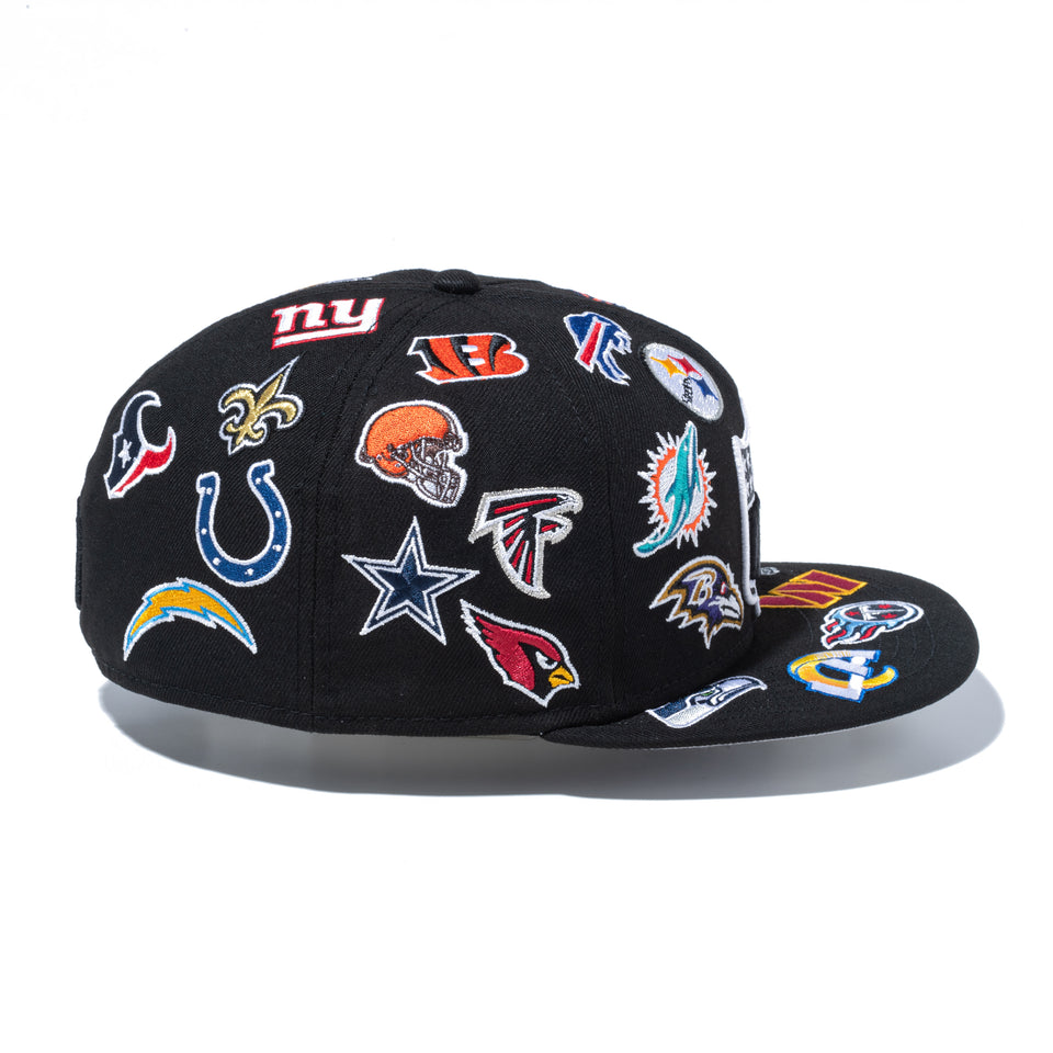 59FIFTY Logo Scramble NFL オールオーバー ブラック