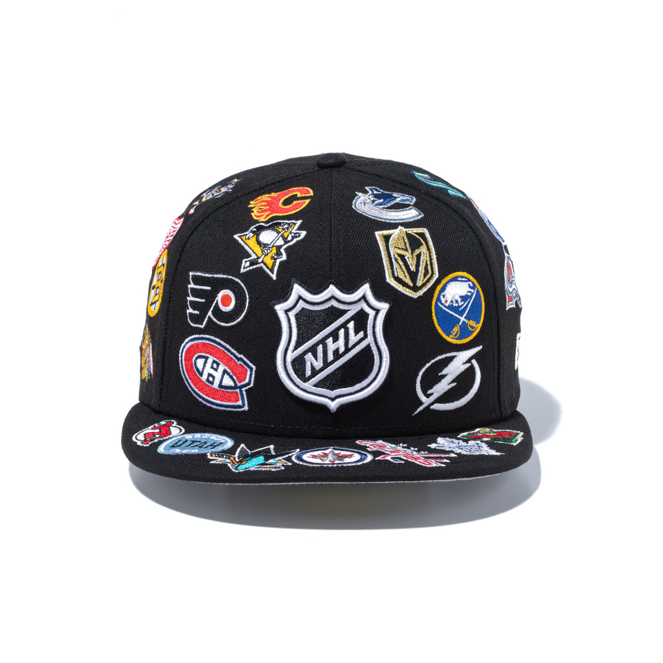 59FIFTY Logo Scramble NHL オールオーバー ブラック