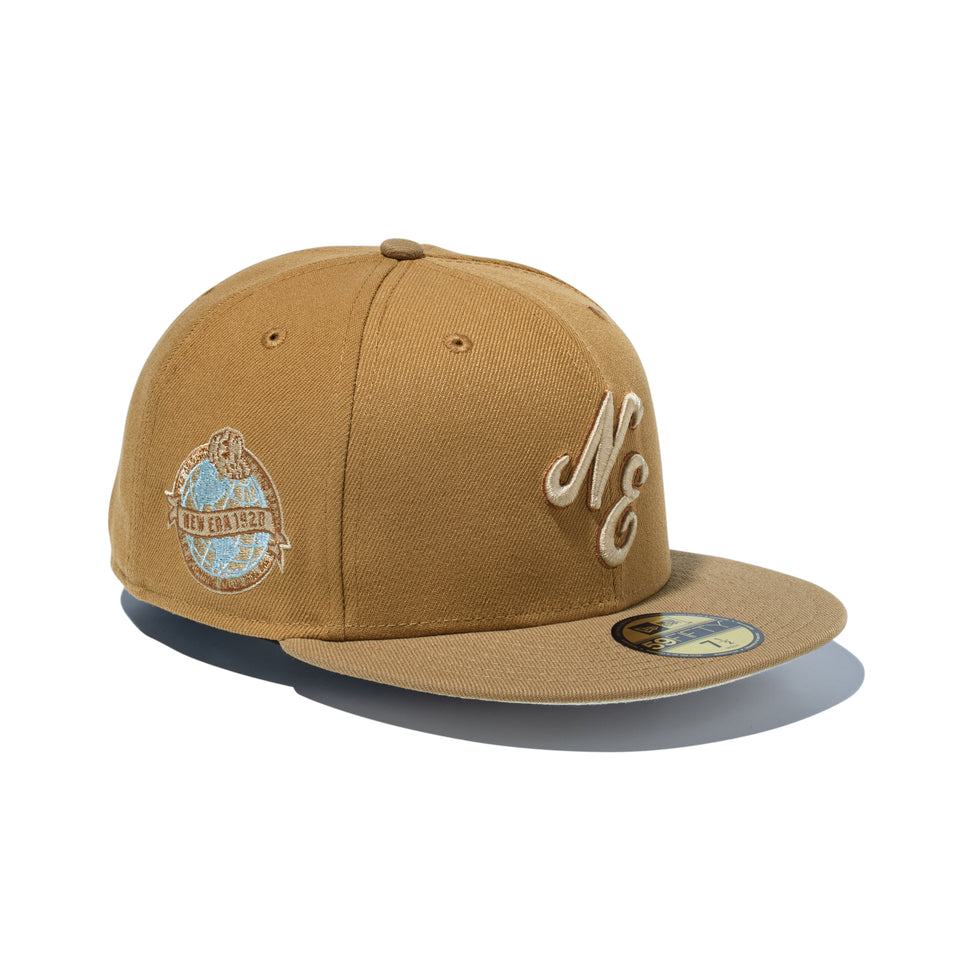 新品未使用【ニューエラ】クラシックロゴ ウォッシュドデニム / カーキスエード LP 59FIFTY MLB Denim 2-Tone ロサンゼルス・ドジャース
