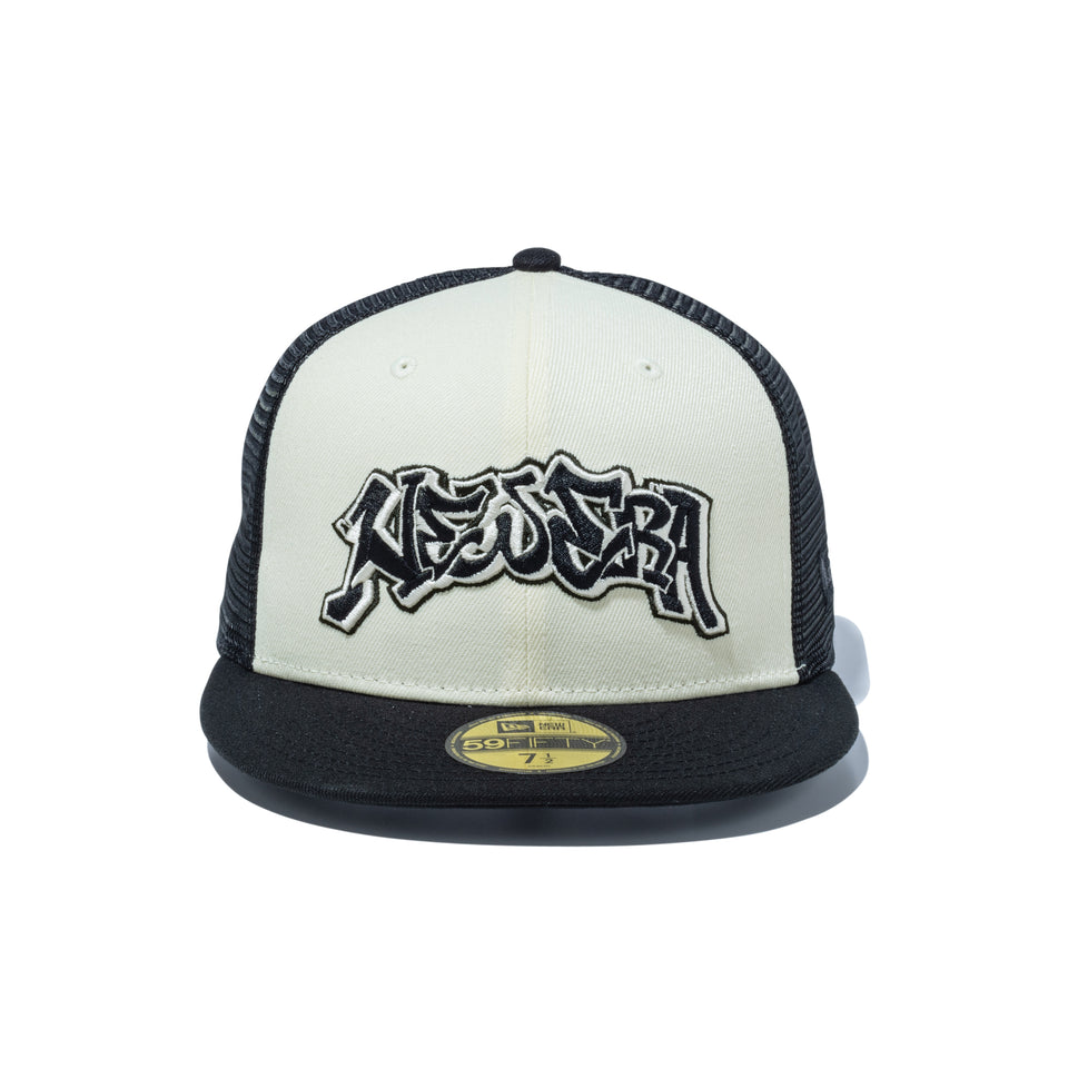 59FIFTY トラッカー Throw up Logo クローム/ブラック