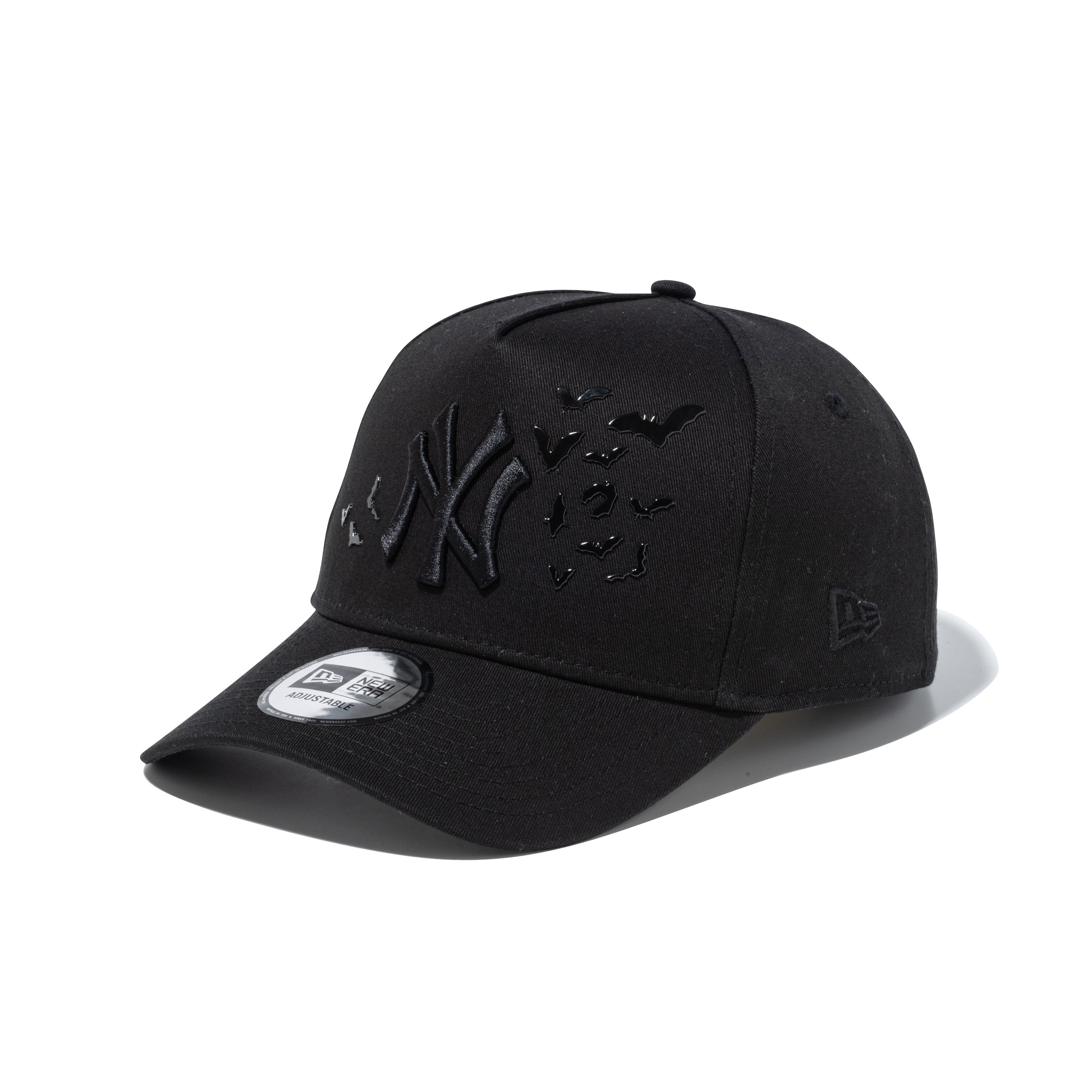 在庫ラスト キャップ ブラック オマ NY ヤンキース ボーンズ 9FORTY A-Frame Halloween Collection Bat ニューヨーク