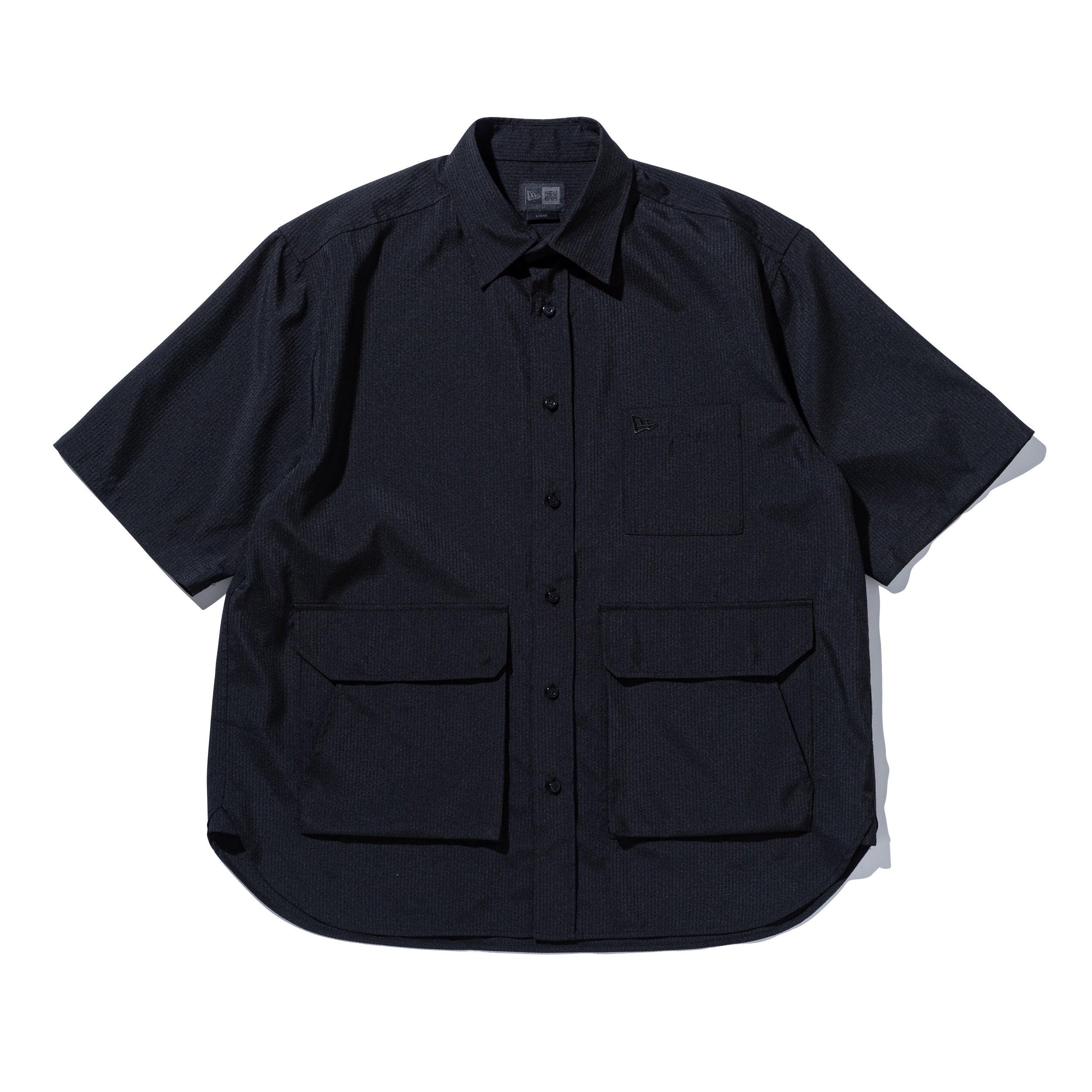 半袖 シアサッカー マルチポケット シャツ BLACK LABEL SS25