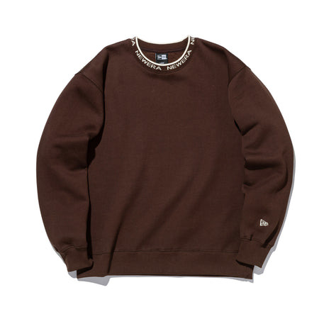 裏起毛 オーバーサイズド スウェット クルーネック ジャカードロゴ