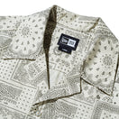 半袖 オープンカラーシャツ Floral Paisley ストーン