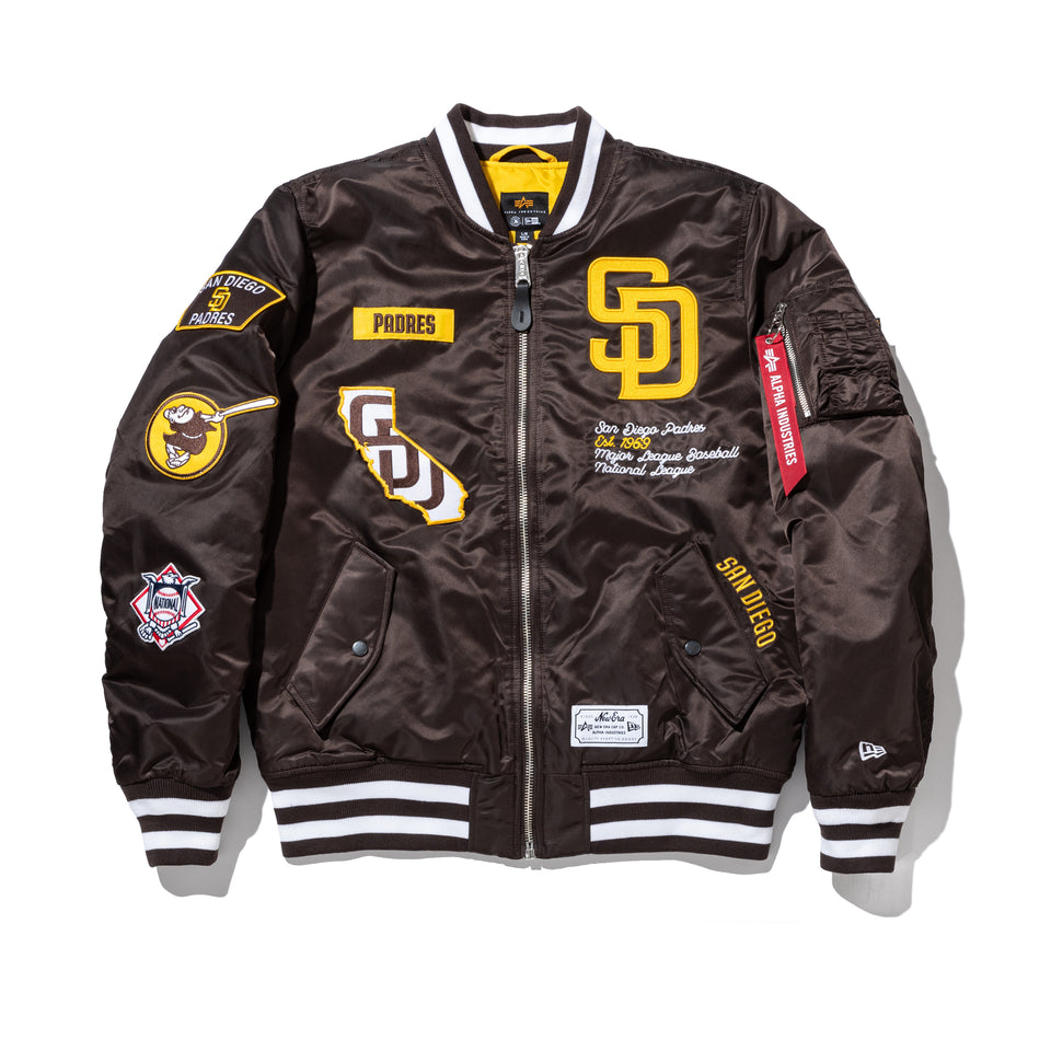 MA-1 ボンバージャケット Alpha Industries サンディエゴ・パドレス ブラウン