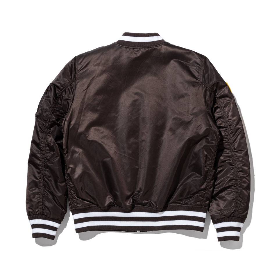 MA-1 ボンバージャケット Alpha Industries サンディエゴ・パドレス ブラウン