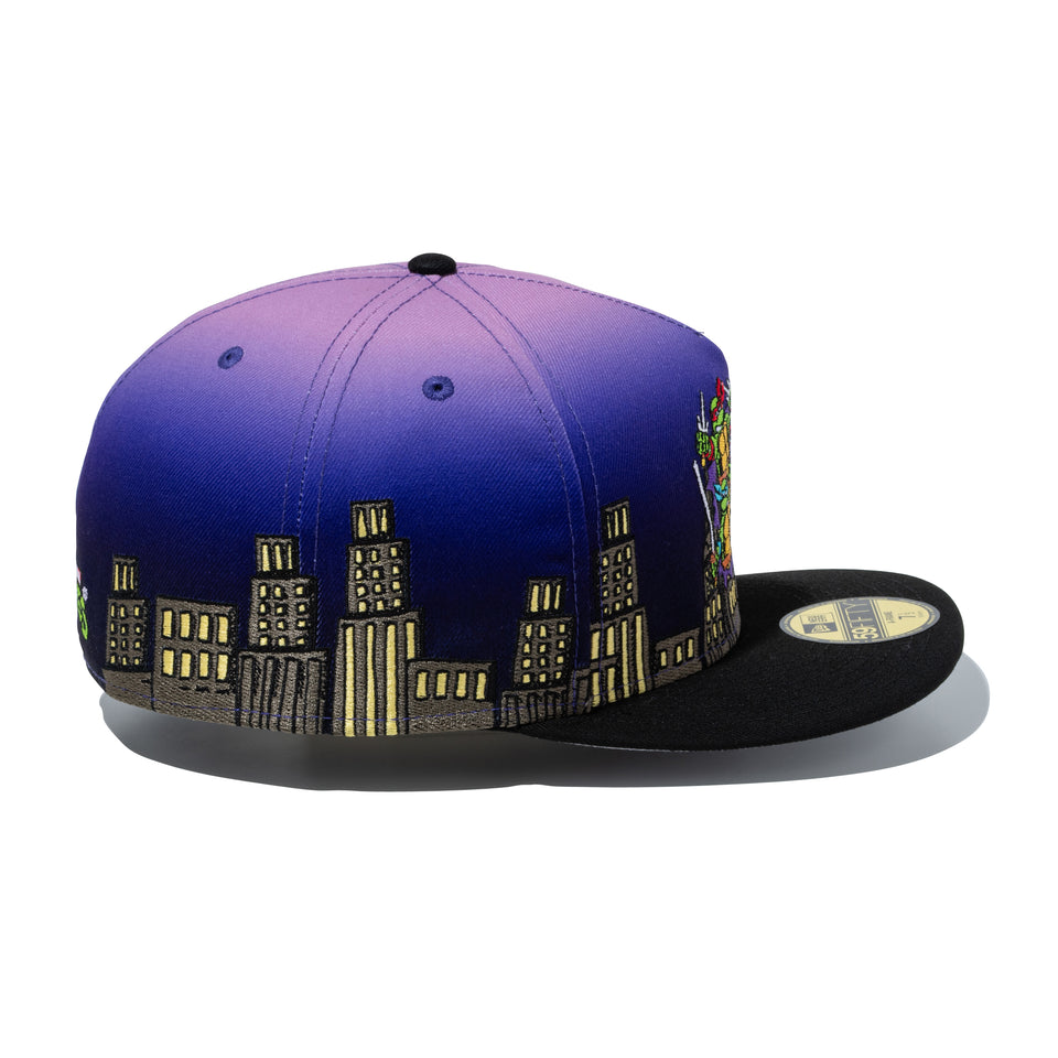 59FIFTY A-Frame Teenage Mutant Ninja Turtles ティーンエイジ・ミュータント・ニンジャ・タートルズ Cityscape パープル
