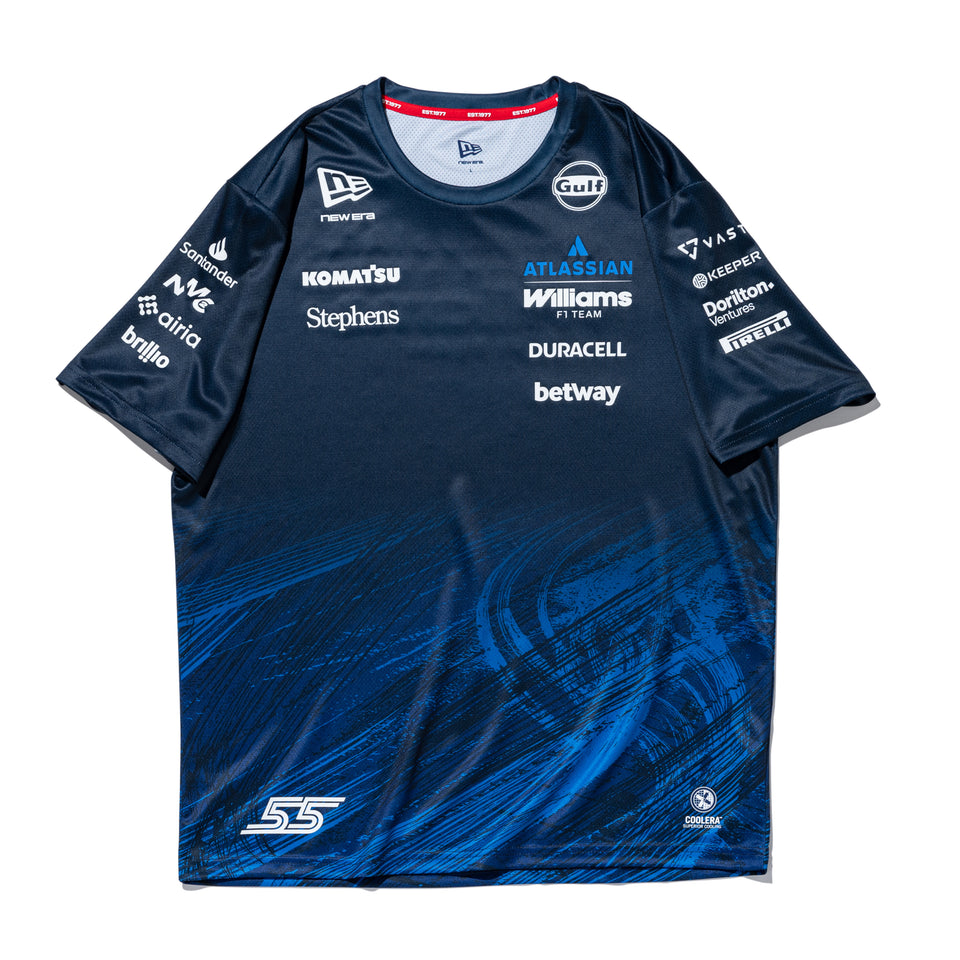 半袖 テック Tシャツ Atlassian Williams F1 Team アトラシアン・ウィリアムズF1チーム Carlos Sainz 55 ネイビー