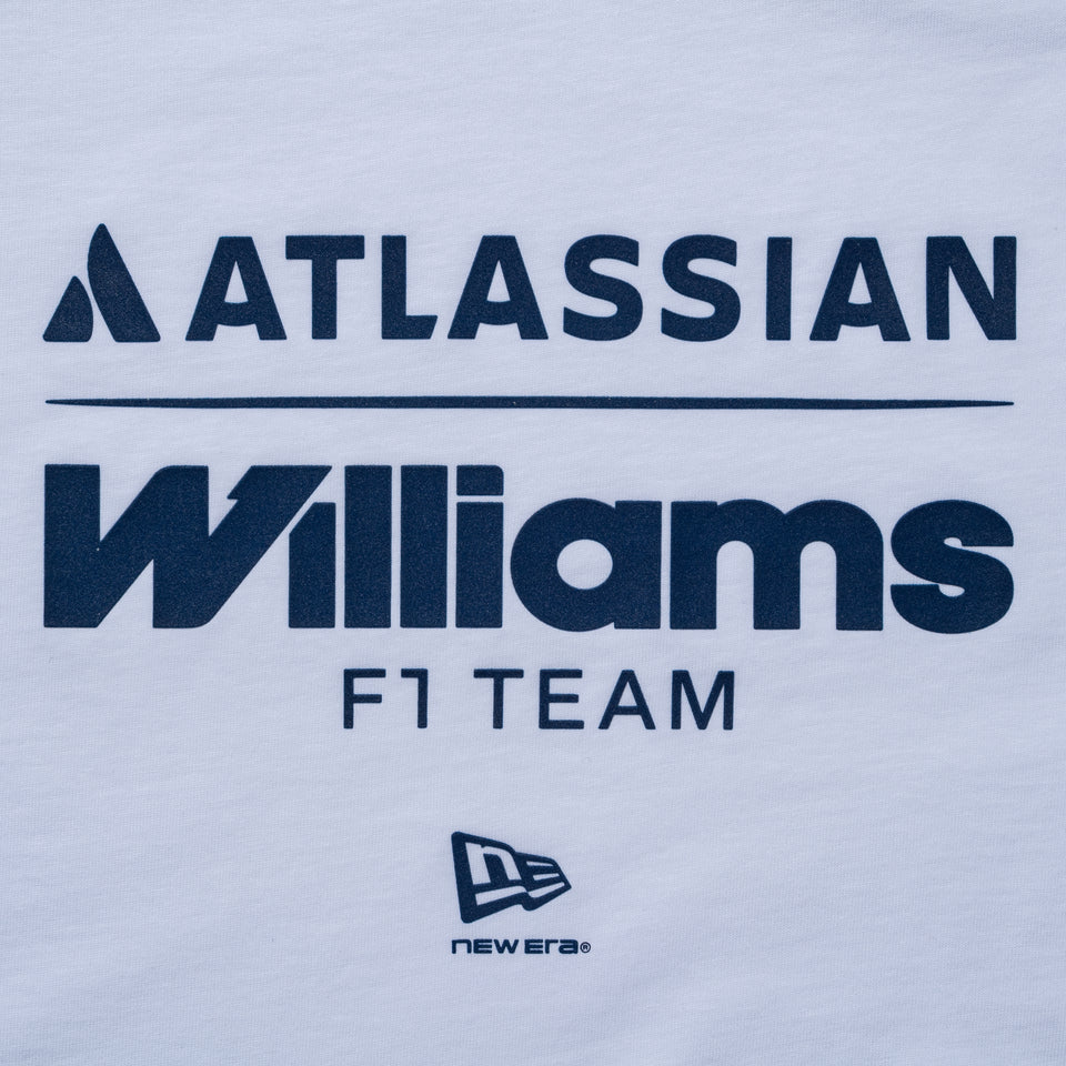半袖 オーバーサイズド コットン Tシャツ Atlassian Williams F1 Team アトラシアン・ウィリアムズF1チーム ホワイト