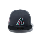 59FIFTY Miami Beach アリゾナ・ダイヤモンドバックス グラファイト ブラックバイザー