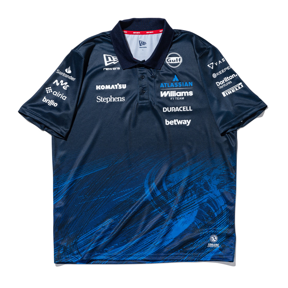 半袖 テック ポロシャツ Atlassian Williams F1 Team アトラシアン・ウィリアムズF1チーム ネイビー