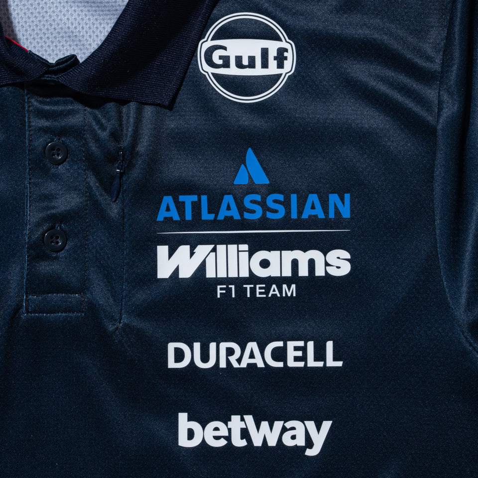 半袖 テック ポロシャツ Atlassian Williams F1 Team アトラシアン・ウィリアムズF1チーム ネイビー