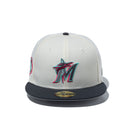 59FIFTY Miami Beach マイアミ・マーリンズ クロームホワイト グラファイトバイザー
