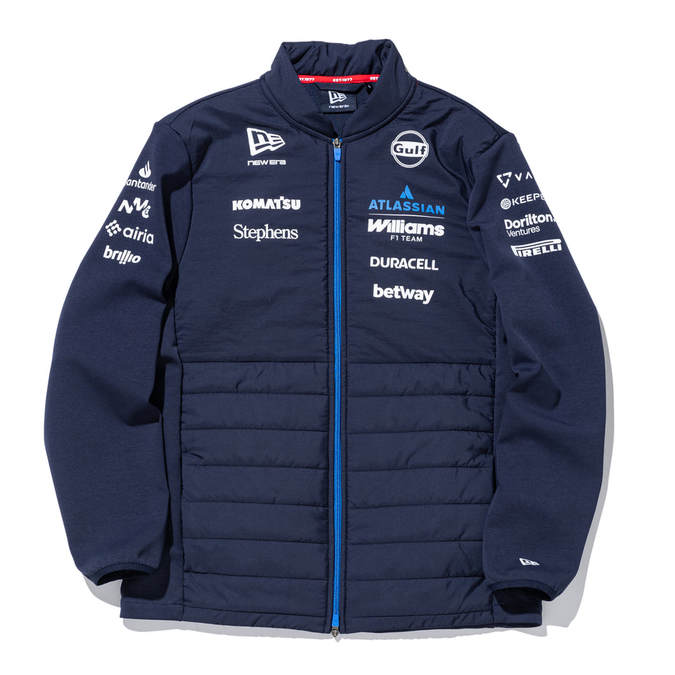 ハイブリット パデットジャケット Atlassian Williams F1 Team アトラシアン・ウィリアムズF1チーム ネイビー