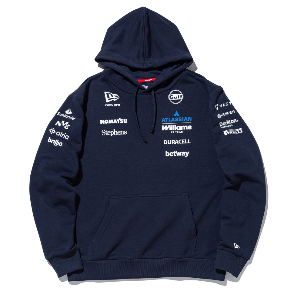 裏毛 スウェット プルオーバーフーディー Atlassian Williams F1 Team アトラシアン・ウィリアムズF1チーム レプリカ ネイビー
