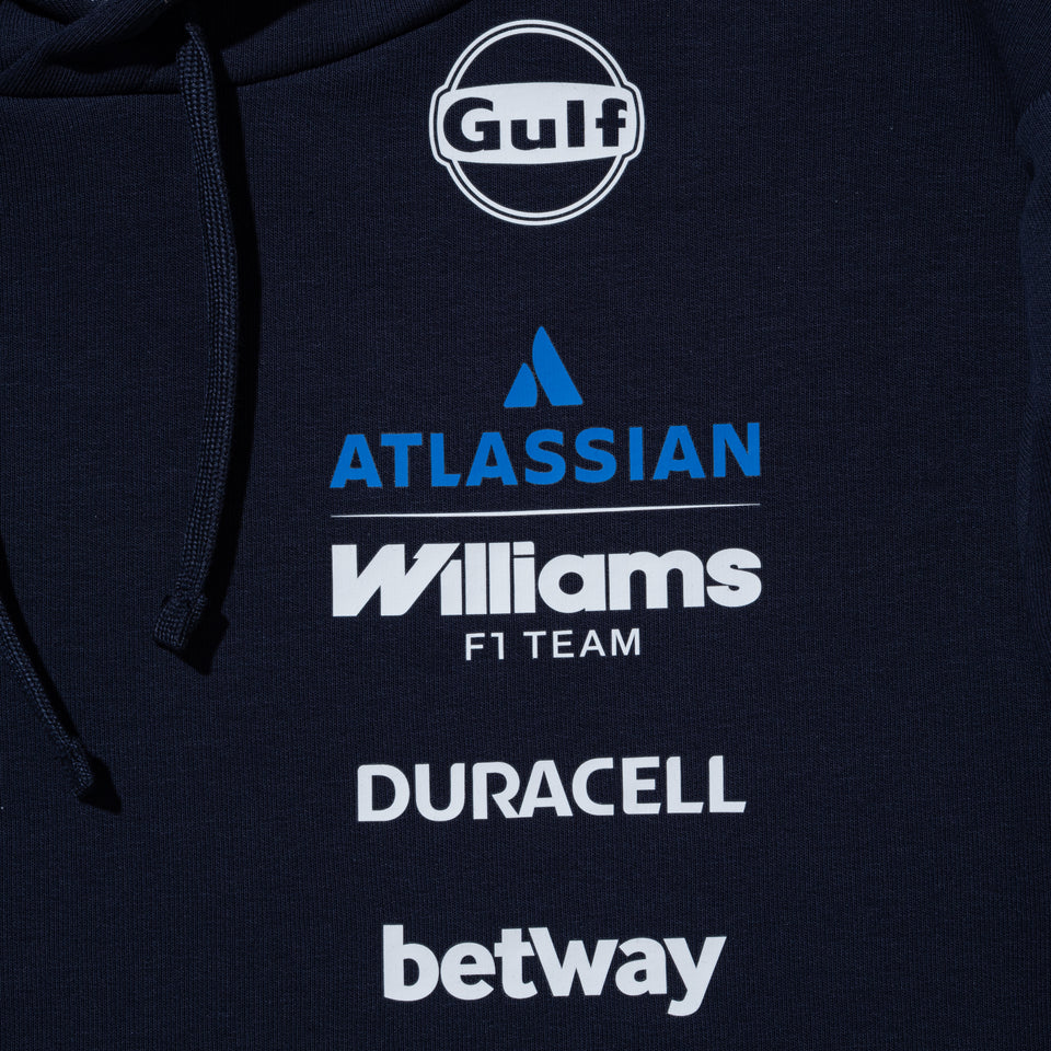 裏毛 スウェット プルオーバーフーディー Atlassian Williams F1 Team アトラシアン・ウィリアムズF1チーム レプリカ ネイビー