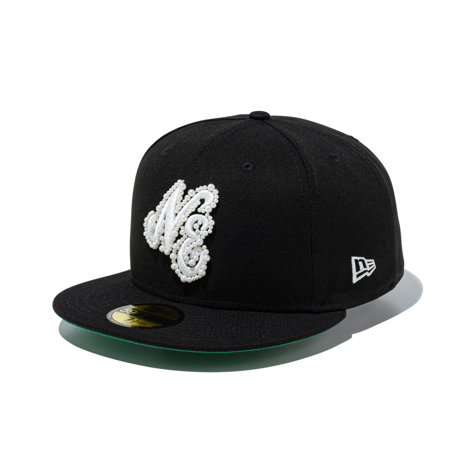 59FIFTY Faux Pearl クラシックロゴ パール ブラック