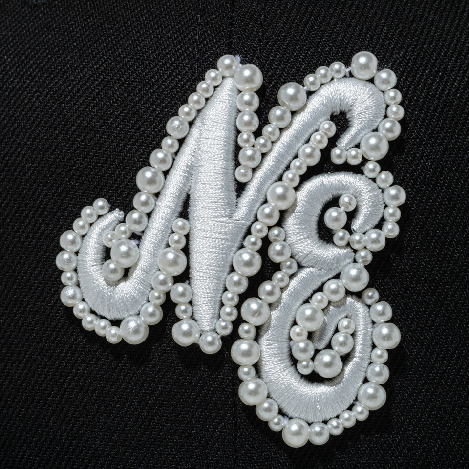 59FIFTY Faux Pearl クラシックロゴ パール ブラック