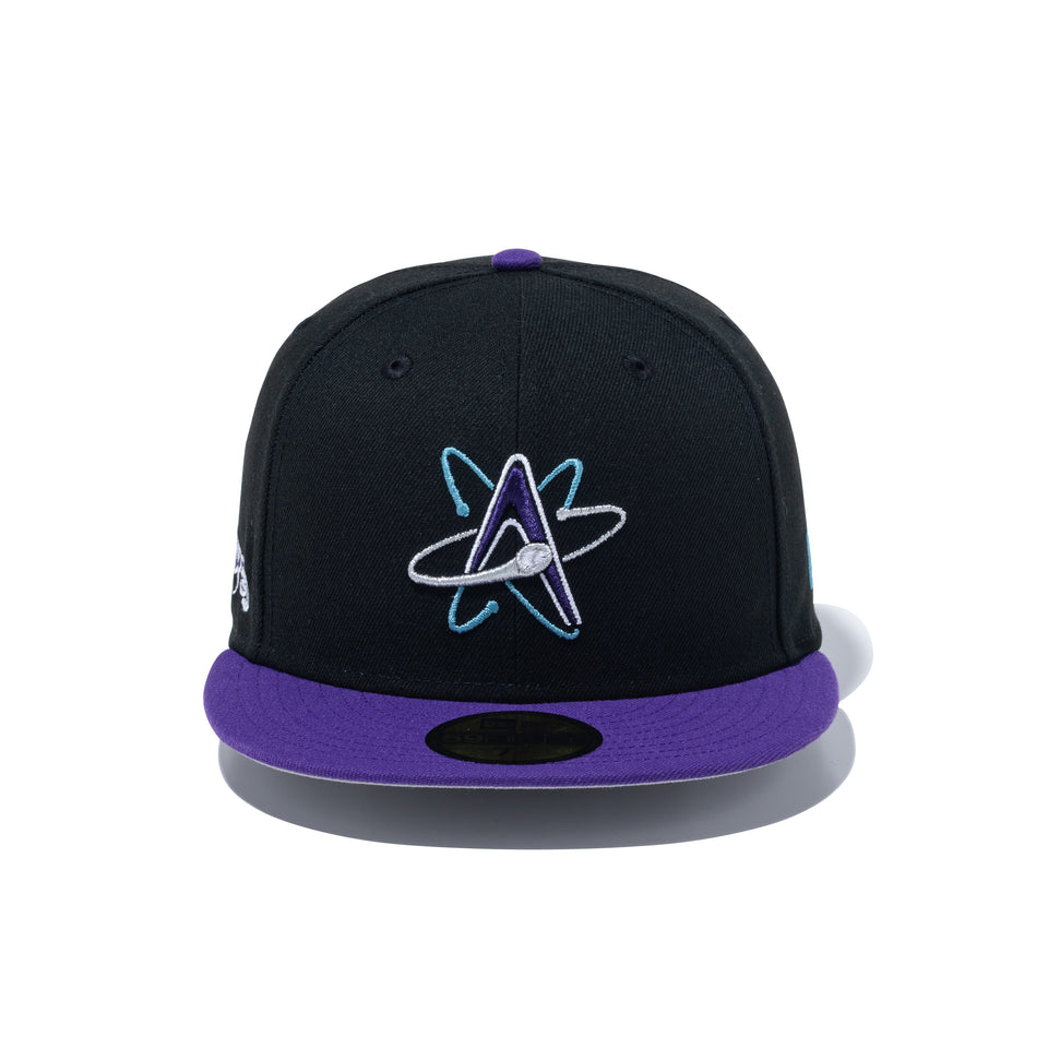 59FIFTY MiLB アルバカーキ・アイソトープス ブラック パープルバイザー