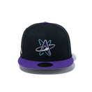 59FIFTY MiLB アルバカーキ・アイソトープス ブラック パープルバイザー