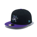 59FIFTY MiLB アルバカーキ・アイソトープス ブラック パープルバイザー