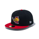 59FIFTY MiLB ウースター・レッドソックス ブラック スカーレットバイザー