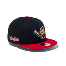 59FIFTY MiLB ウースター・レッドソックス ブラック スカーレットバイザー