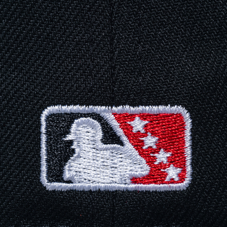 59FIFTY MiLB ウースター・レッドソックス ブラック スカーレットバイザー