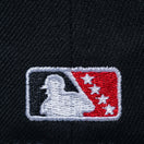 59FIFTY MiLB ウースター・レッドソックス ブラック スカーレットバイザー